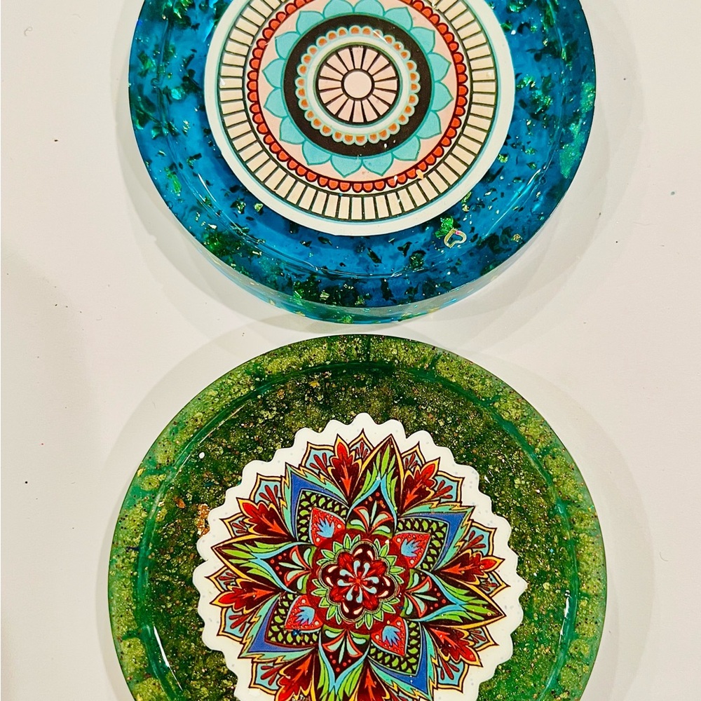 Colorful Mandala Coasters